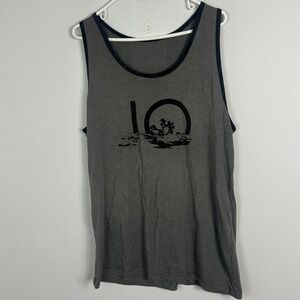 Tentree Mens Grey Black Tank Top‎ Size Large Tencel Lyocell Outdoors Minimalist